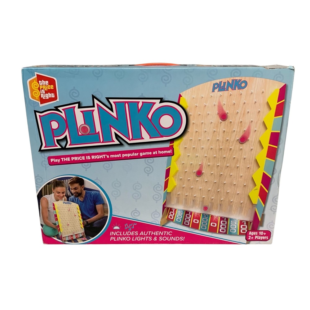 The Price Is Right Plinko Board Game 26" Wood Lights Sounds Buffalo Games 2020